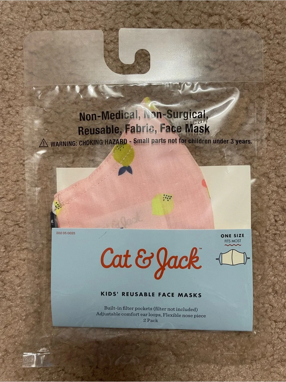 Cat & Jack Pink and Black Reusable Kids Face Mask( 9 pairs) NWT